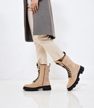Royalfashion Eco-suede kvinnenes arbeiderstøvler Moxox