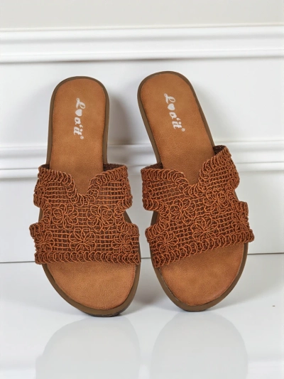 Rpyalfashion Women's Flip-Flops with Decorative Braided Strap Braida