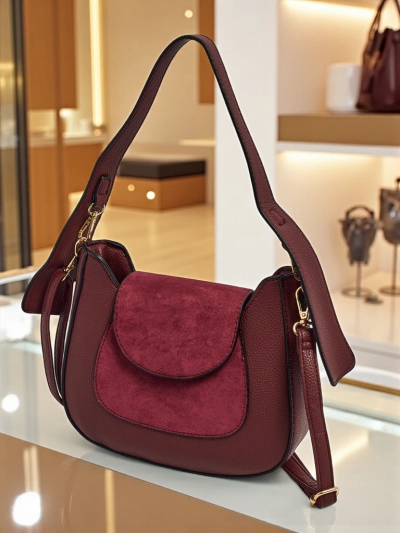 Small women's eco-leather handbag Golden Whisper