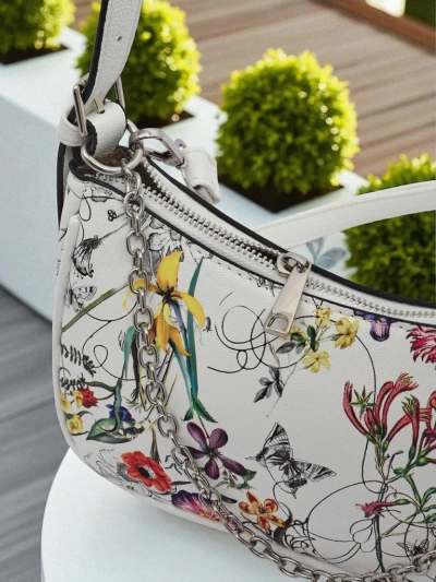 Royalfashion Small women's handbag made of eco-leather with flowers Lily Bloom