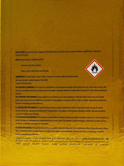 Вдохновленный парфюм для мужчин Gold Player