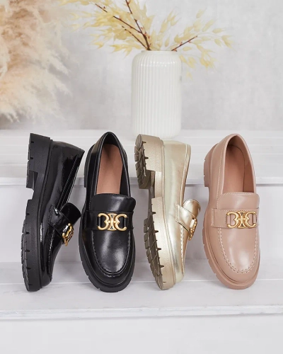 Chloé Golden Moccasins Elegant Women's Style