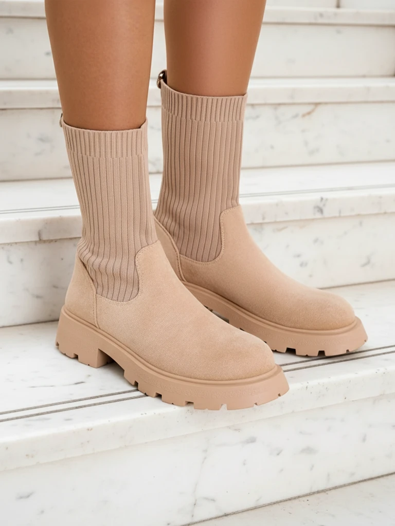 Royalfashion Kvinners Slip-On Støvler Derette