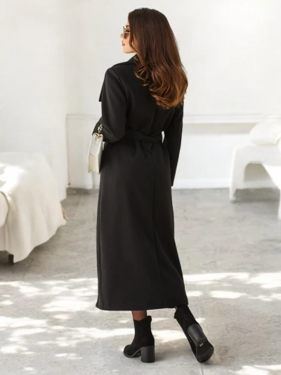 Royalfashion Women's maxi coat with tie