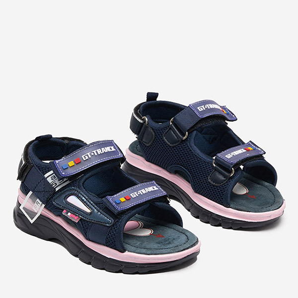 Girls' sandals in navy blue Umaf- Shoes