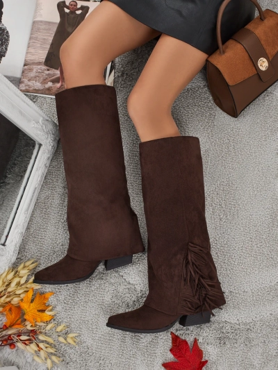 Women's Eco-Suede Knee-High Boots with Tauren Upper