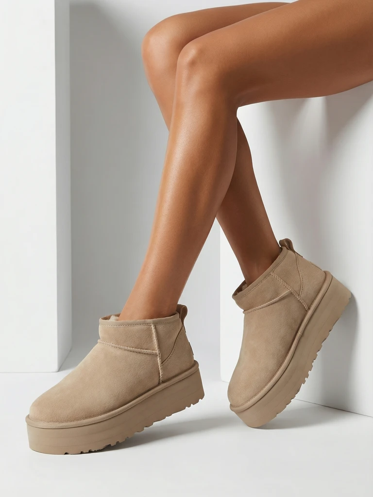 Royalfashion Naiste lühikesed saapad a'la lumesaapad Ozozi