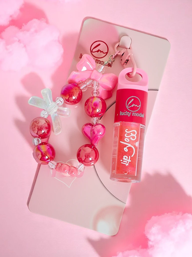 Lip gloss for children with bracelet Strawberry