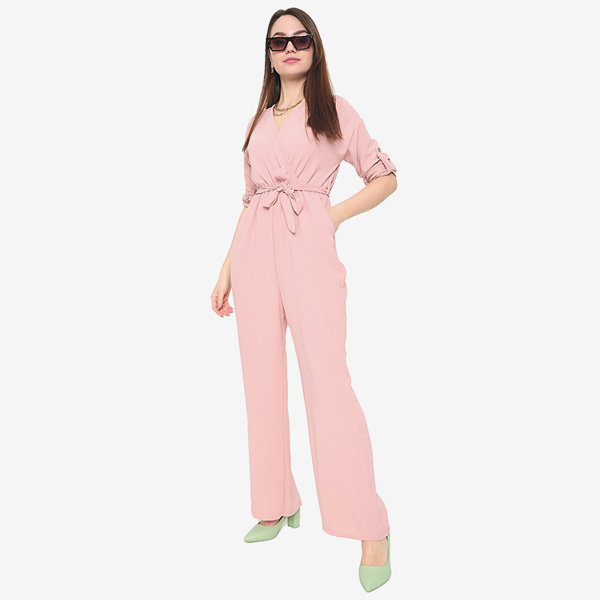 Royalfashion Pink long women's jumpsuit