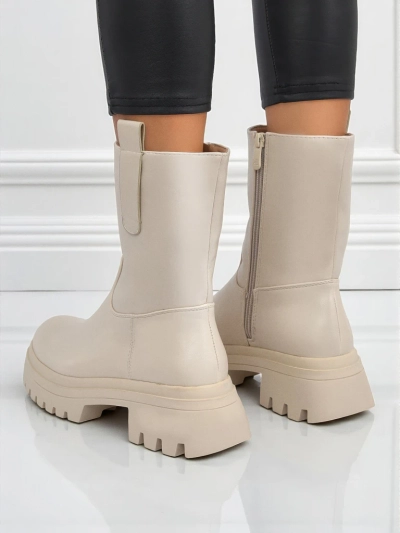 Kõrgemad öko-nahast naiste poolsaapad Scarlet Mist