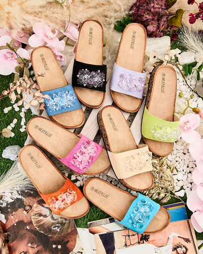 Royalfashion Naiste Villo rhinestone flip-flops