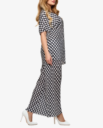 Must naiste plisseeritud mustriline komplekt - Rõivad