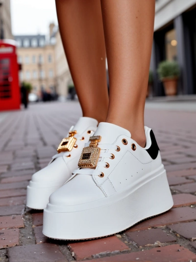 Royalfashion Women's platform sports sneakers Oviger