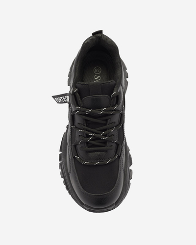 Black women's sneaker sports shoes Evilpo- Footwear
