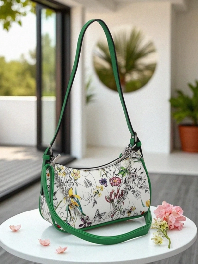 Royalfashion Small women's handbag made of eco-leather with floral pattern Lily Bloom