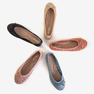 Black women's Wewo braided ballerinas - Footwear