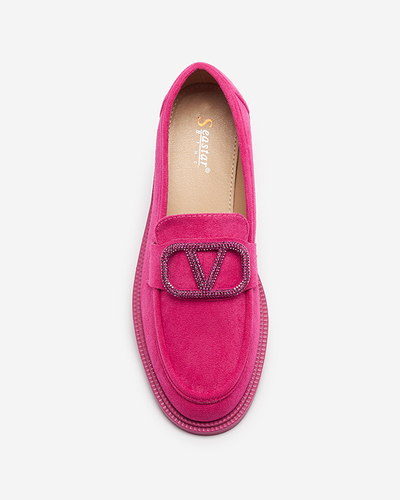 Fuchsia women's moccasins with decoration Fogras- Footwear