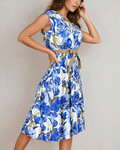 Royalfashion Naiste midiw lilleline kleit