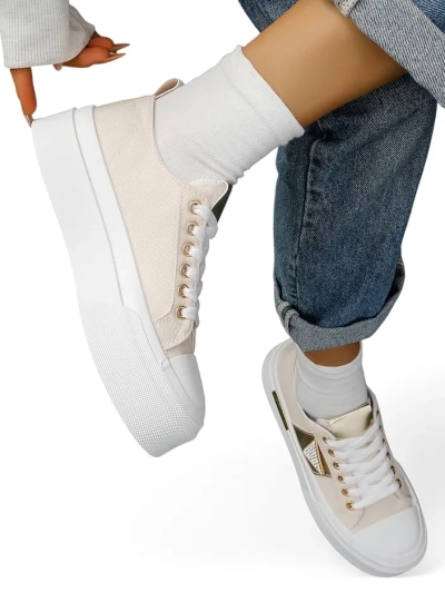 Royalfashion Женские кроссовки на платформе Золотой Мировой