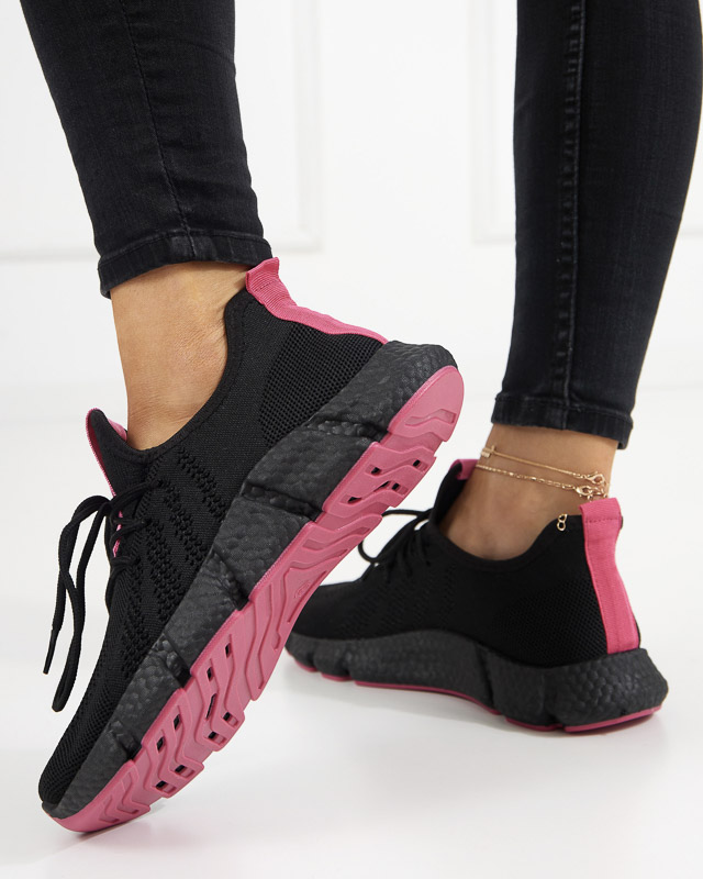 Black and fuchsia women's sports shoes Bommgi - Footwear