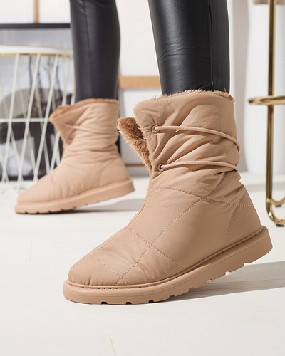 Light brown women's shoes a'la snow boots Amirfu- Footwear