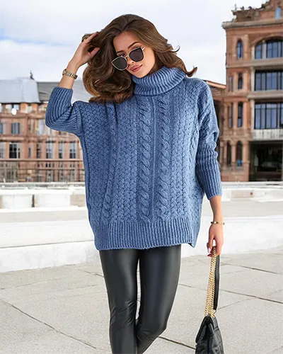 Женский свитер с водолазкой Royalfashion