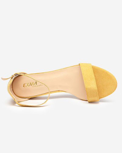 Royalfashion Yellow women's stiletto sandals Nelino