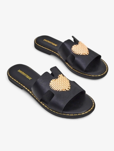 Royalfashion Women's slip-ons with heart Gold Heart