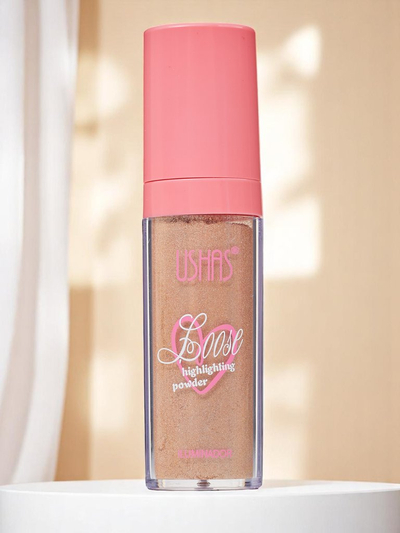 USHAS Loose Highlighter for Face with Applicator Puff Radiance