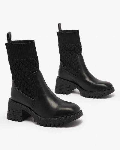 Royalfashion Mustad naiste Acigog lamedate kontsadega saapad