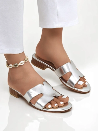 Royalfashion Women's Flat Flip-Flops SilverEase