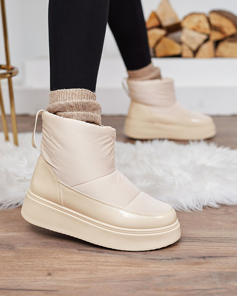 Royalfashion Beige Maderta women's slip-on snow boots