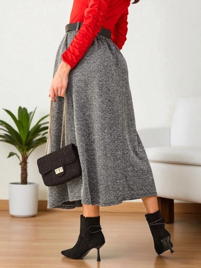 Royalfashion Kvinnor's midi kjol