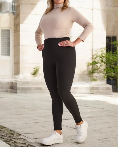 Black classic women's insulated leggings PLUS SIZE - Clothing