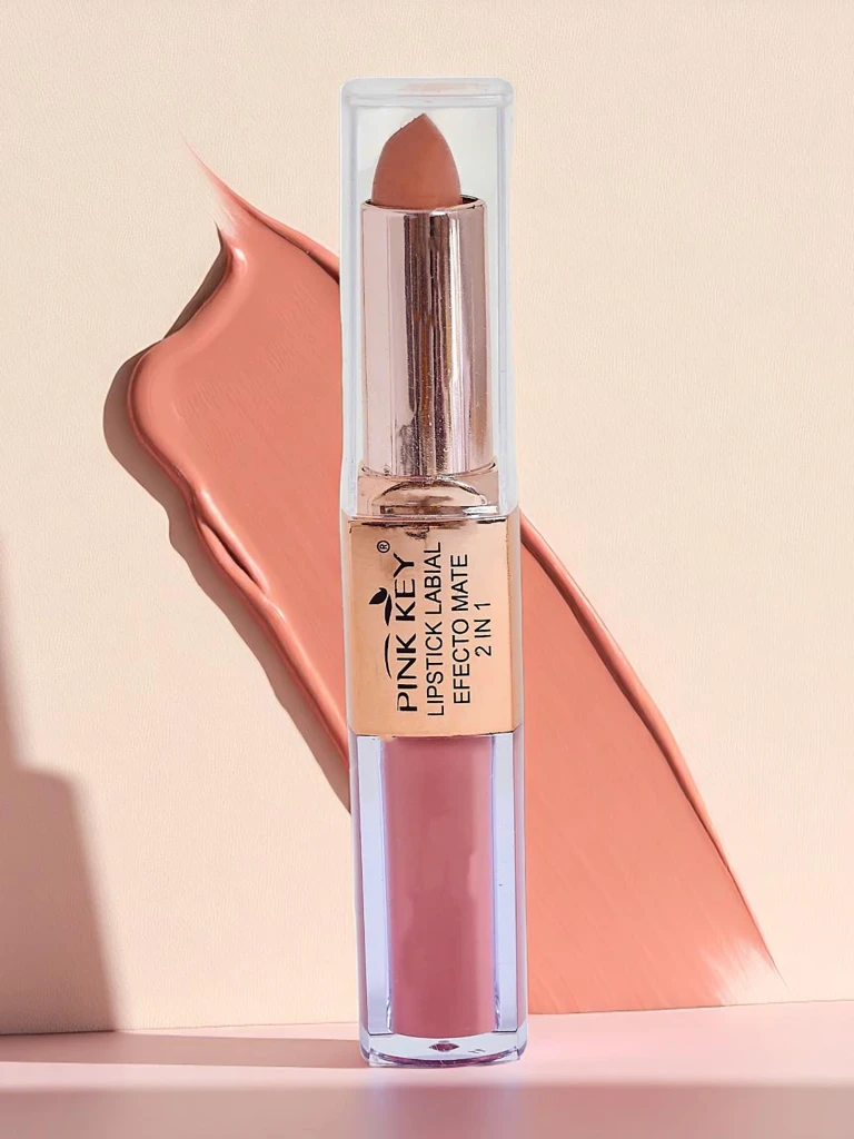 Matte lipstick in stick and liquid form 2-in-1 Peach Pie