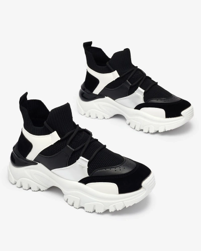 Женские бело-черные спортивные кроссовки Ziragga- Footwear