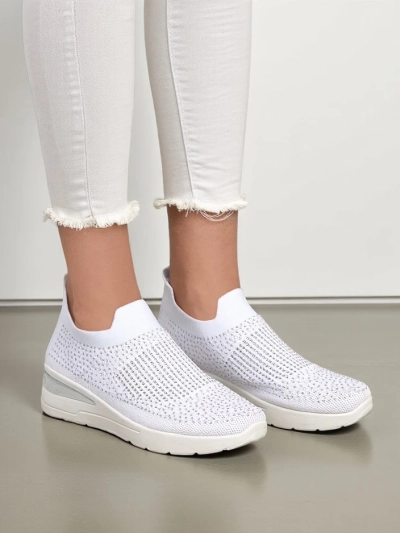 Royalfashion Slip-on naiste puksiirkinnastega tossud lilledega Qelavise