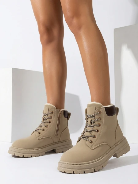 Royalfashion Gray-brown women's insulated trapper boots Radoras