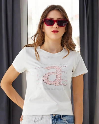 Royalfashion Naister Cotton T-särk Kombinatsioon Owality