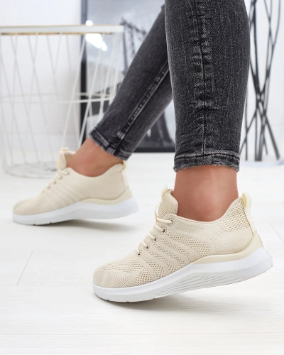 Кремовая женская спортивная обувь из ткани Bofia - Обувь
