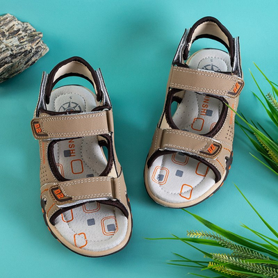 Beige boys 'sandals with velcro Mediu - Footwear