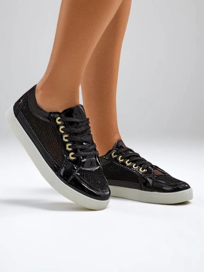 Royalfashion Патентованные женские кроссовки из экокожи Azzuros