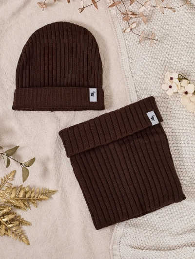 Royalfashion Winter set universal - beanie hat with neck gaiter
