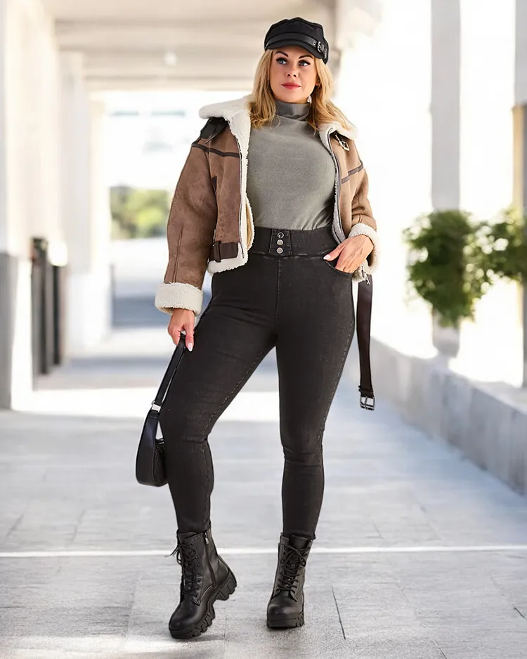 Royalfashion Yttenkvinnene BÄLJSTÜRRE treggings bukser