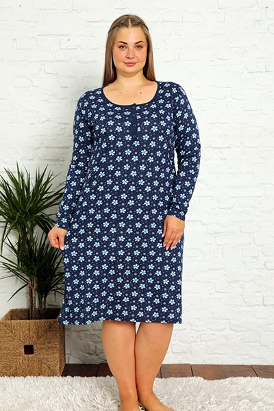 Royalfashion Puuvillane öösärk lilledega PLUS SIZE