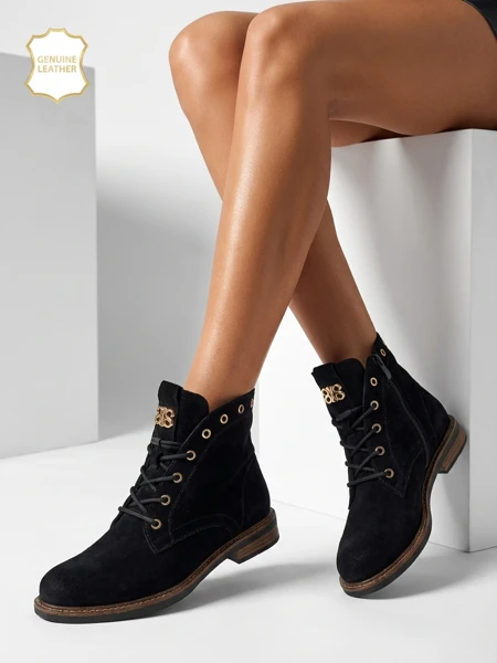 Aurelia Romano naiste seemisnahast saapad – pruunid, karusnahaga