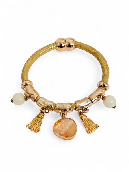 Women's Bracelet with Beads and Glitter