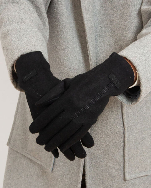 Royalfashion Black women's fabric gloves