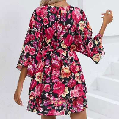 Royalfashion Naiste originaalmustriga minikleit