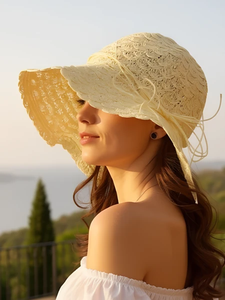 Royalfashion Women's Straw Hat Charming Bow